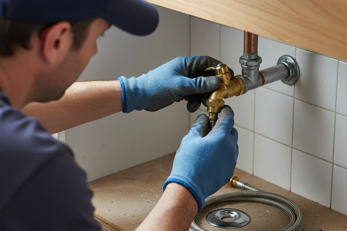 Shutoff valve and fitting work during Faucet and Fixture Repair in Netcong